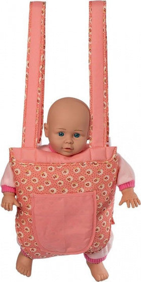 poppendraagzak Dusty 27 x 24 cm katoen roze