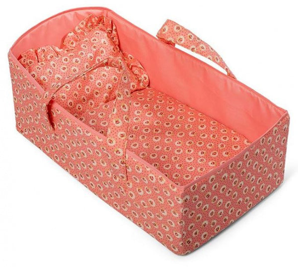 poppenreiswieg Dusty 43 cm katoen roze 2-delig