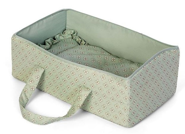 poppenreiswieg Mint 43 cm katoen groen 2-delig