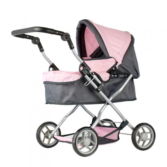 poppenwagen roze/grijs 63,5 x 42 x 70 cm