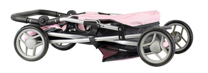 poppenwagen roze/grijs 63,5 x 42 x 70 cm