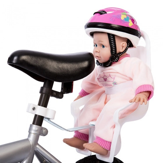 Poppenzitje kinderfiets 34 x 21 cm wit