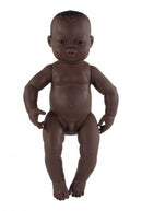 babypop jongetje met vanillegeur 40 cm haar donkerbruin