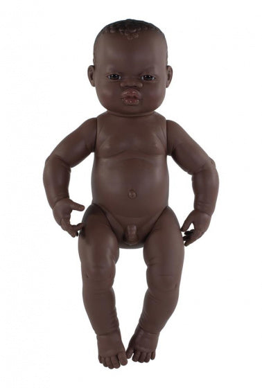 babypop jongetje met vanillegeur 40 cm haar donkerbruin