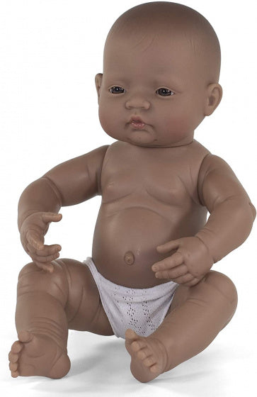 babypop jongetje met vanillegeur 40 cm bruin
