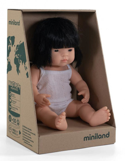 babypop meisje met vanillegeur 38 cm donkerbruin