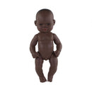 babypop Afrikaans jongen 32 cm bruin