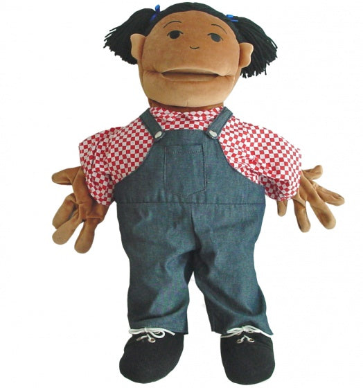 knuffelpop Super Puppis 70 cm junior zwart/bruin/rood