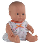 poppenkleding pyjama gestipt wit