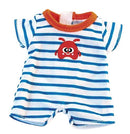 poppenkleding pyjama wit/blauw
