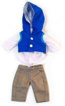 poppenkleertjes Boy junior 32 cm navy 3-delig