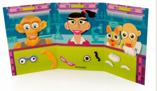 on the go magnetishc taal spel: crazy faces