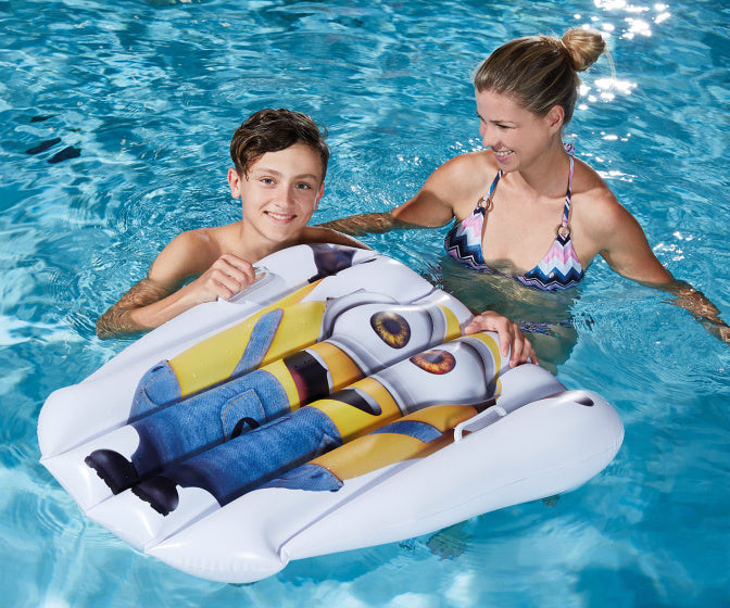 luchtbed Minions 92 x 109 cm geel
