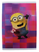schrift Minions A4 geruit roze