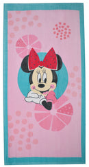 strandlaken Minnie Mouse 70 x 140 cm katoen mintblauw/roze