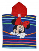 badponcho Minnie Mouse junior 100 cm katoen donkerblauw