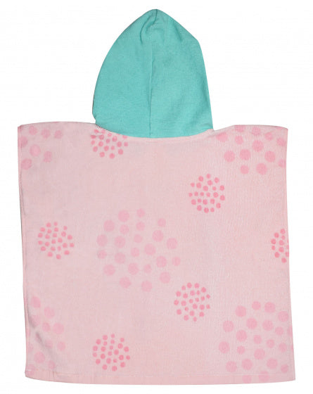 badponcho Minnie Mouse 100 cm katoen mintgroen/roze