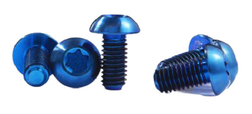inbusbouten Alloy M5 x 12 mm aluminium blauw 8 stuks