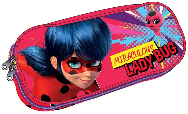 etui Miraculous meisjes 23,5 x 10,5 cm polyester roze