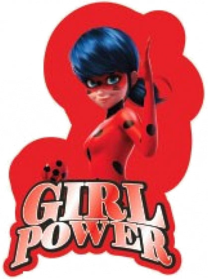 kussen Girl Power junior 28 x 20 cm polyester rood