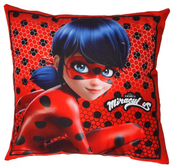 Ladybug kussen rood/zwart 40 x 40 cm