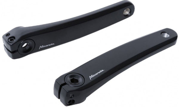 Crankset (links en rechts) Miranda Delta S voor Shimano Steps met 150mm crankarm - zwart