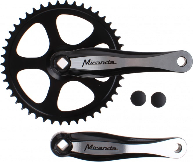 Crankstel 48T Miranda Beta 1+ voor 3/32" ketting - aluminium - zwart