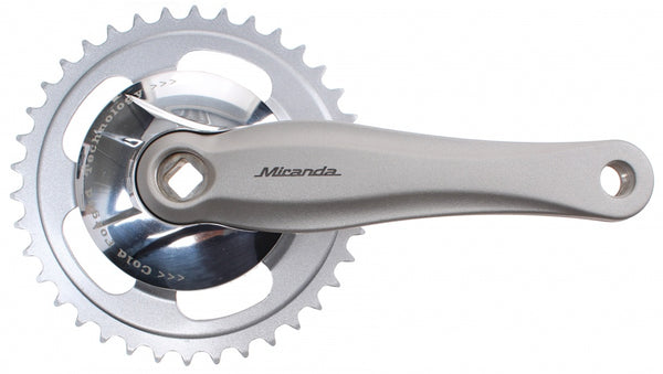 Crankstel 38T Miranda Beta 1 mdl. Gazelle 170mm met een 9.2cm disc - zilver