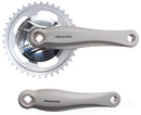Crankstel 38T Miranda Beta 1 mdl. Gazelle 170mm met een 9.2cm disc - zilver