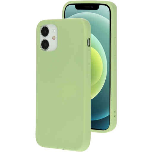 telefoonhoes Iphone 12 Mini siliconen pistache groen