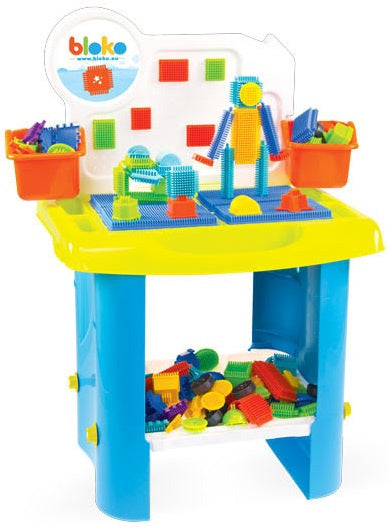 blokkentafel junior 39 x 55 x 71 cm groen/blauw 101-delig