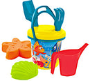 strandset junior blauw/geel/rood 6-delig