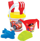 strandsetje Auto junior 30 cm rood/geel 7-delig