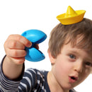 omvormbare speelblokken elastisch rubber 9 stuks oranje/geel/blauw