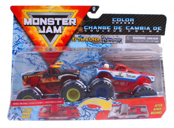 monstertruck El Toro Loco 1:64 staal rood 2 stuks