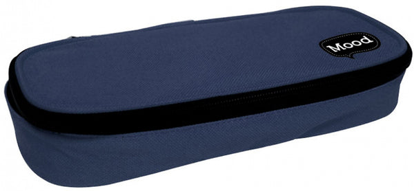 etui Victory junior 22 x 10 cm canvas donkerblauw/zwart