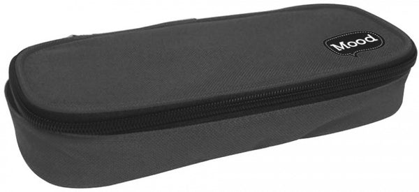 etui Victory junior 22 x 10 x 5 cm canvas donkergrijs/zwart