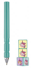 balpen met emoticons 13,3 cm blauw