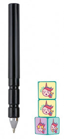 balpen met emoticons 13,3 cm zwart