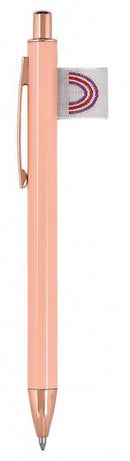 balpen met label 13,5 cm zalmroze