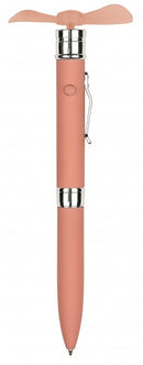 balpen met ventilator 16 cm roze