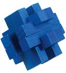 Be clever! houten smartpuzzel blauw 6 cm