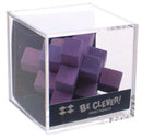Be clever! houten smartpuzzel paars 6 cm