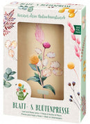 blad- en bloemenpers junior 21 cm hout naturel 22-delig