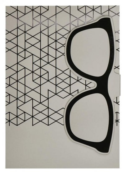 boekenlegger in wenskaart Libri_x bril magnetisch grijs