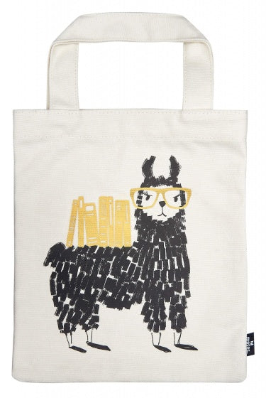 boekentas Leeslama 20 x 25 cm katoen wit