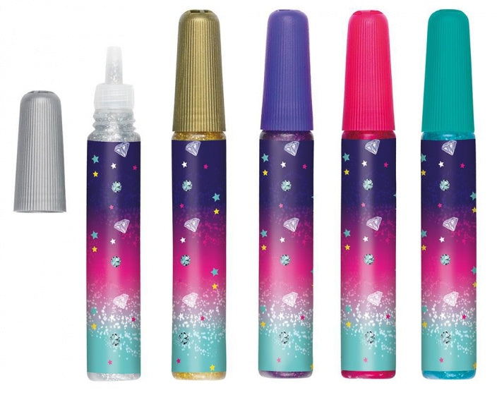 Deco glitter lijmstift set van 5