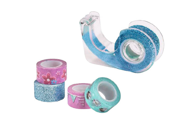 decoratietape paarden junior 6,1 x 5,1 cm blauw 6-delig