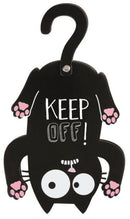 deurhanger Ed the cat 25 cm hout zwart