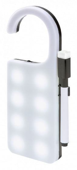deurhanger lichtgevend 19 x 7 cm wit/zwart 3-delig